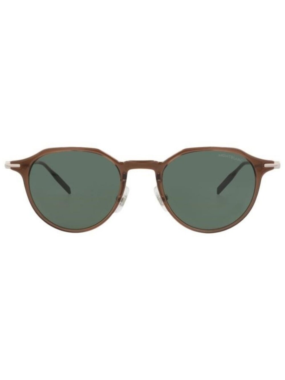 New Montblanc Mens Round/Oval Brown Silver Green Fashion Designer Sunglasses